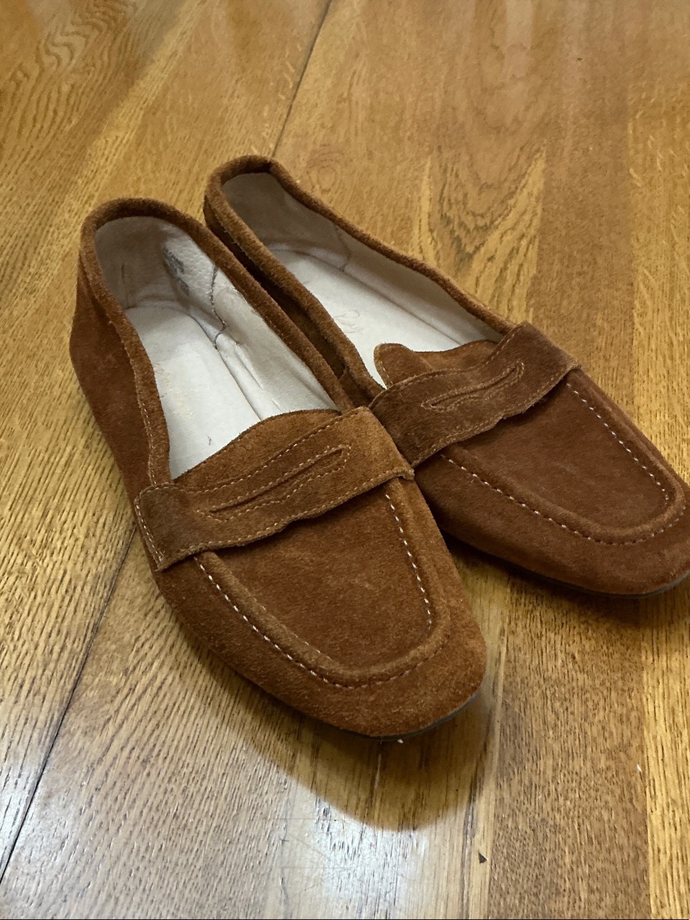 Woman’s American Rag brown suede loafers. Size 7. Leather uppers. Gently worn.